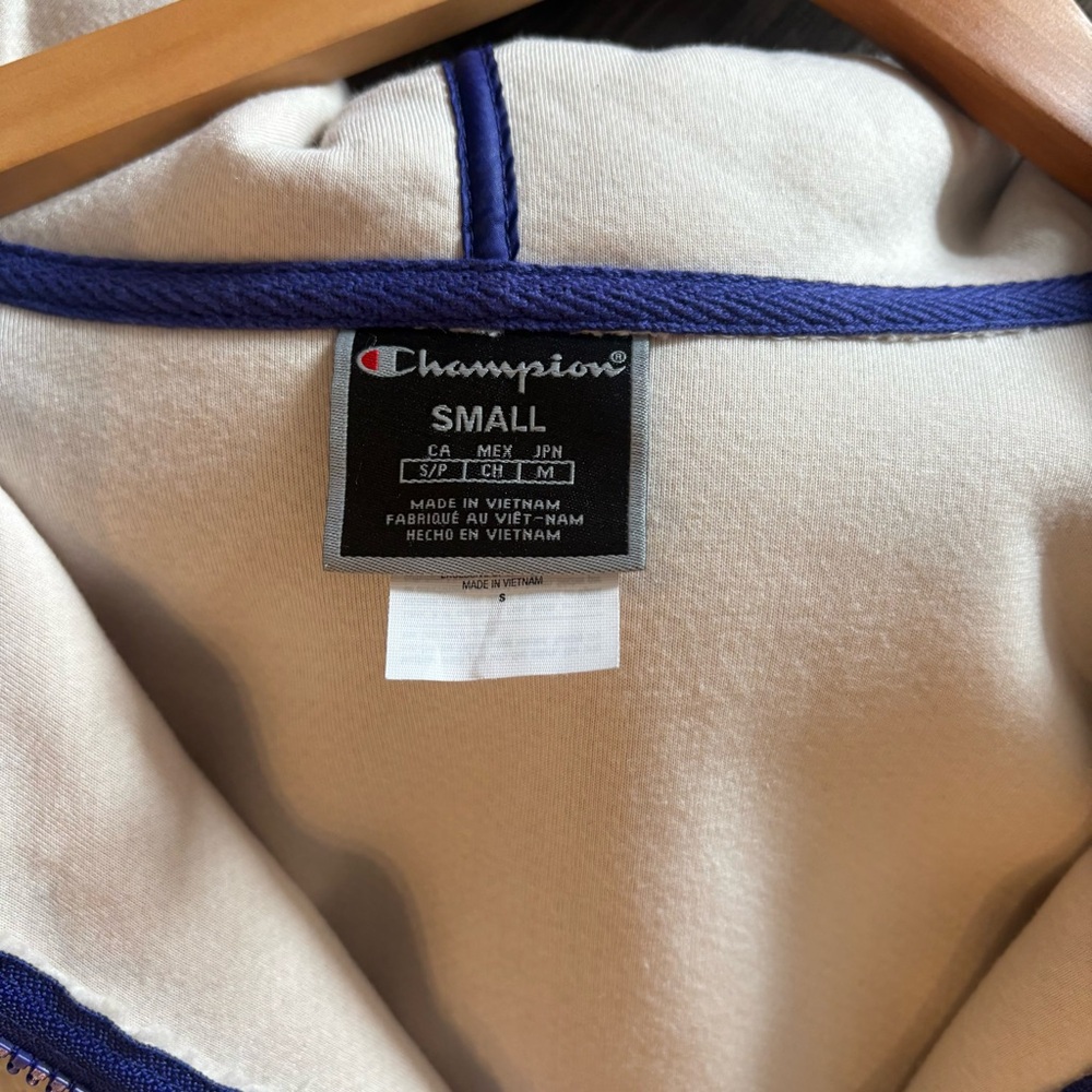 Champion Sherpa Half Zip Cropped Hooded Sweatshirt SZ SMALL - Picture 2 of 4
